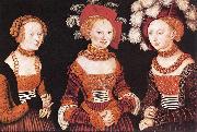 CRANACH, Lucas the Elder Saxon Princesses Sibylla, Emilia and Sidonia dfg oil painting picture wholesale